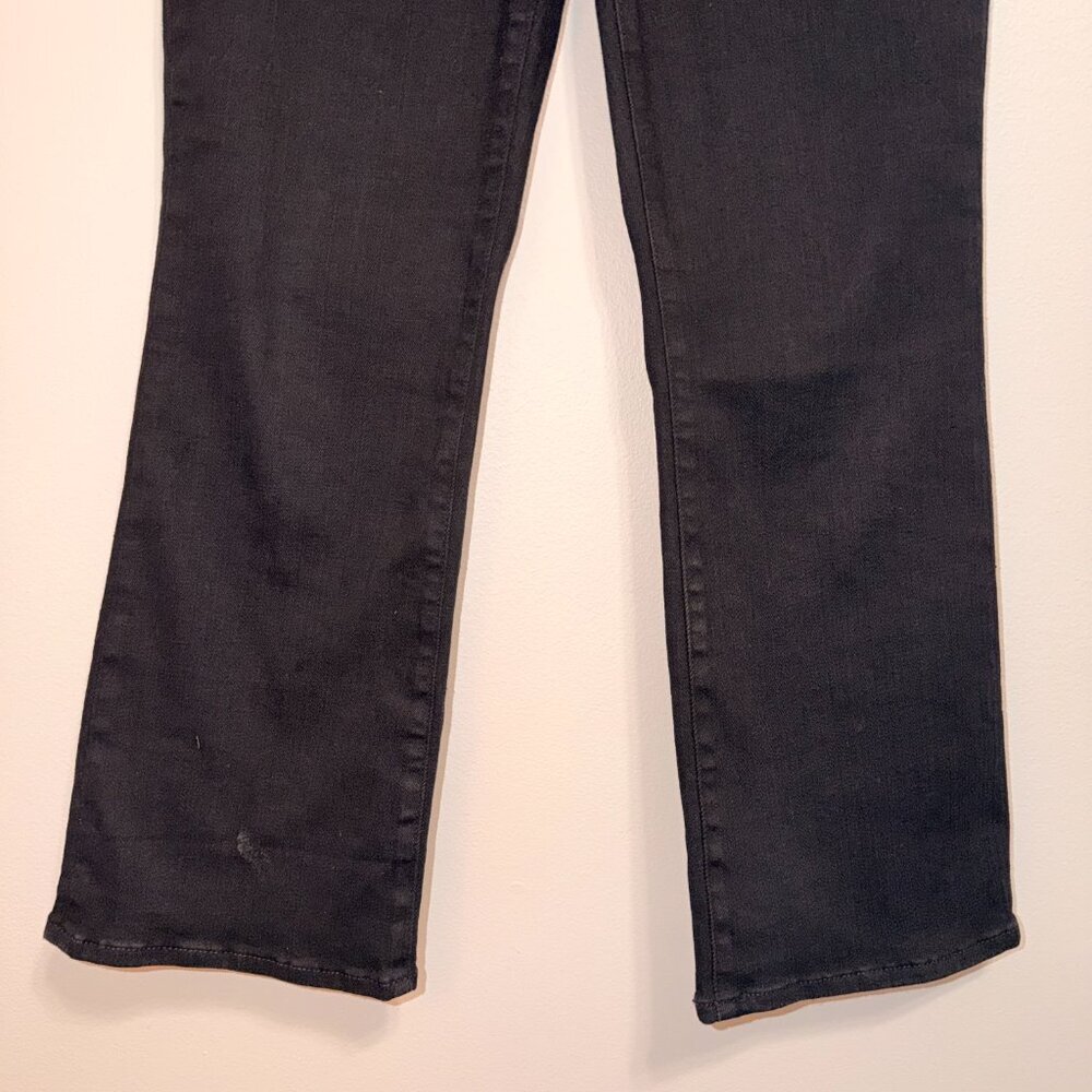 Madewell Mid-Rise Kick Out Crop Jeans 28P Black Magic Stretch Denim Petite - Picture 5 of 8